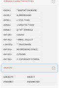 HTML Cheat Sheet ภาพหน้าจอ 3
