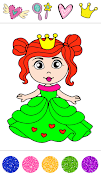 Glitter Princess Coloring Book 截圖 4
