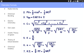 6 Schermata Chemistry Formula