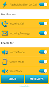 Flash Light Blink On Call اسکرین شاٹ 2