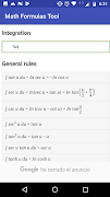 Math Formulas Tool capture d'écran 1