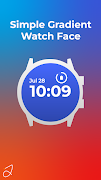 Simple Gradient Watch Face poster