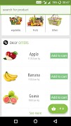 برنامه‌نما Flutter e-commerce - grocery demo عکس از صفحه