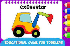 Construction Vehicles Coloring โปสเตอร์