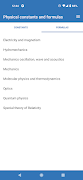 Physical constants and formula スクリーンショット 2