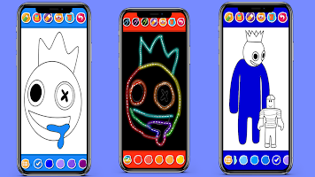 Ragdoll Rainbow coloring book постер