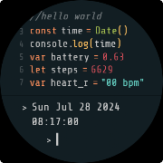 Simple Code Watch Face captura de pantalla 4