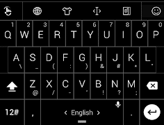 Keyboard Theme Gate Flat BW syot layar 7