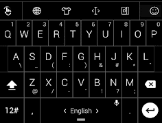 Keyboard Theme Gate Flat BW screenshot 7
