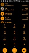 Dialer Theme Flat Black Orange screenshot 1