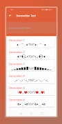 برنامه‌نما Fancy And Stylish Text Generator عکس از صفحه