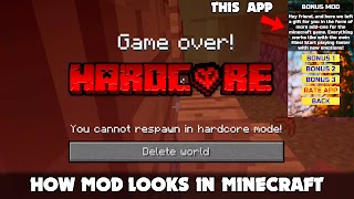 Hardcore Mod for Minecraft PE ภาพหน้าจอ 7