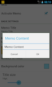 برنامه‌نما Simple Memo on Status Bar عکس از صفحه