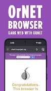 Dark Web Browser : OrNET screenshot 1