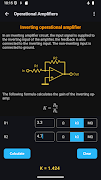 Electronic circuits calculator screenshot 7