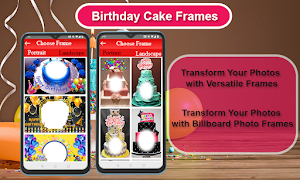 जन्मदिन केक फ्रेम्स स्क्रीनशॉट 1