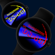 Blue background clock face screenshot 5