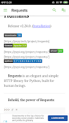 برنامه‌نما python requests docs عکس از صفحه