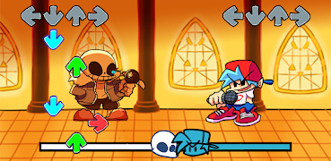 FNF Indie Cross Sans Skin Mod পোস্টার