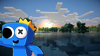 Rainbow friends minecraft poster
