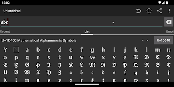 Unicode Pad imagem de tela 3