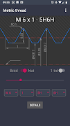 Metric Threads Pro ảnh chụp màn hình 1