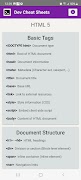 Dev Cheat Sheets syot layar 1