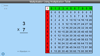 Multiplication Using Multiplication Table screenshot 1