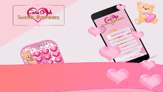 Cute Pink Lock Screen plakat