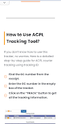 ACPL Tracking ảnh chụp màn hình 1