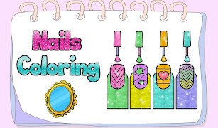 Glitter Nail Coloring Book скриншот 4