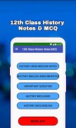 12th Class History Notes & MCQ Poster