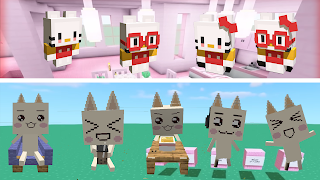 Hello Kitty Mod for MCPE NPC captura de pantalla 1