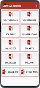 Learn SQL Tutorials ảnh chụp màn hình 1