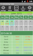 TC Scheduling Table اسکرین شاٹ 1