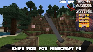 Knife Mod in Minecraft PE اسکرین شاٹ 1