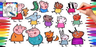 Draw : Peppo Piggy screenshot 7