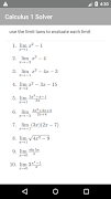 Calculus 1 Solver اسکرین شاٹ 6