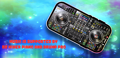 dj mixer piano and drump pro poster
