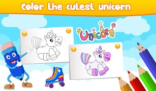 Unicorn Coloring Book - Drawing Book 海报