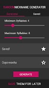 Random Nickname Generator اسکرین شاٹ 1