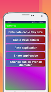 Cable trays size calculator Screenshot 1
