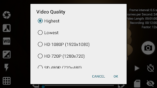 1 Schermata Timelapse