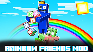 Rainbow Friends Mod Minecraft imagem de tela 1