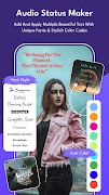 Audio Status Maker App Ekran Görüntüsü 4