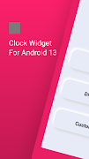 Android 13 Clock Widget تصوير الشاشة 5