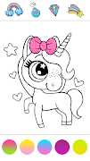 Glitter Unicorn Coloring Book 스크린샷 6