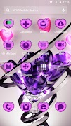 New purple crystal heart APUS launcher free theme Ekran Görüntüsü 4