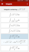Table of Integrals screenshot 2