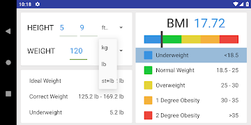 BMI Calculator اسکرین شاٹ 4